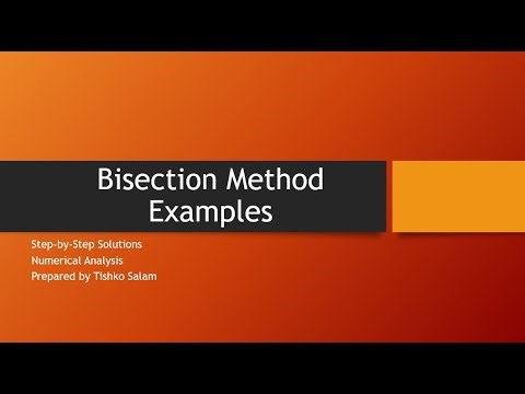 Solve Example About Bisection Method