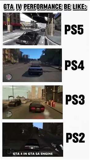 GTA 4 PS5 VS PS4 VS PS3 VS PS2 Comparison#gta #gaming