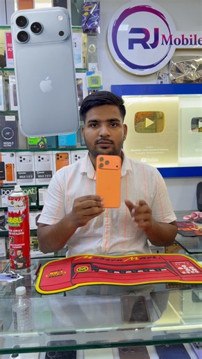 🍊iPhone 17pro Max cosmic orange cour convert to 18promax glacier🐬blue ￼back cover camera kit 😊