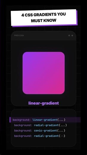 4 CSS Gradients You Must Know 🔥 #css #programming #html #coding