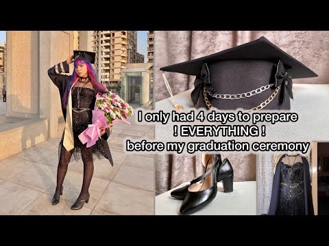 College Graduation prep vlog | ceremony, dIYing my own jewelry, styling my graduation outfit 