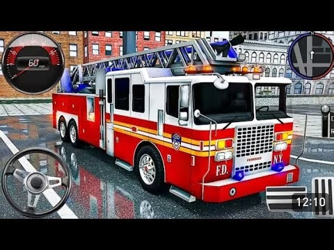 Fire Truck City Rescue Simulator - 911 US Emergency Fire Truck Driving 3D - Android Gameplay