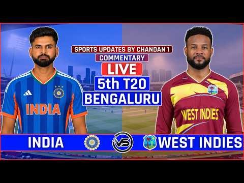 India vs West Indies 5th T20 Live Cricket Score | IND vs WI 5th T20 Live Match Commentary