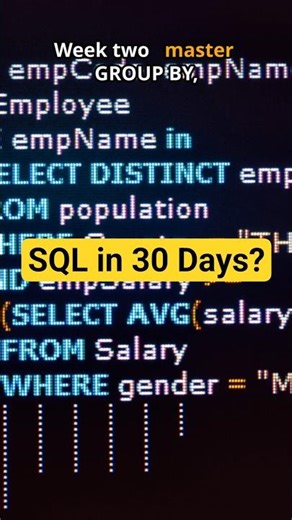 How to Learn SQL in 30 Days (Realistic Plan)