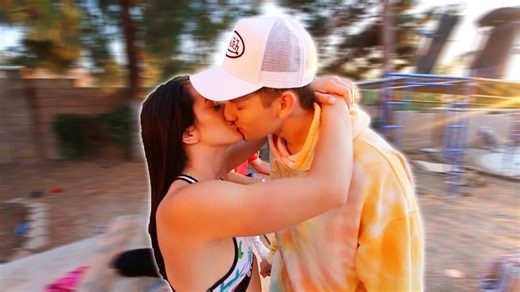 Couples test their senses in the playful Chapstick kissing challenge