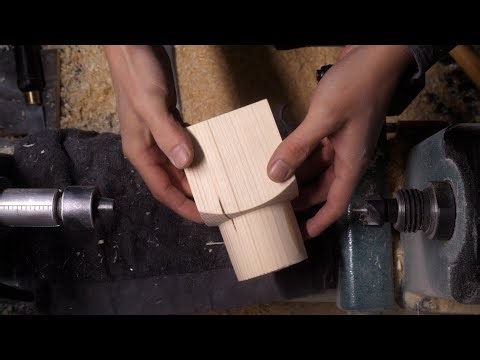 Skew chisel Turning pommels practice