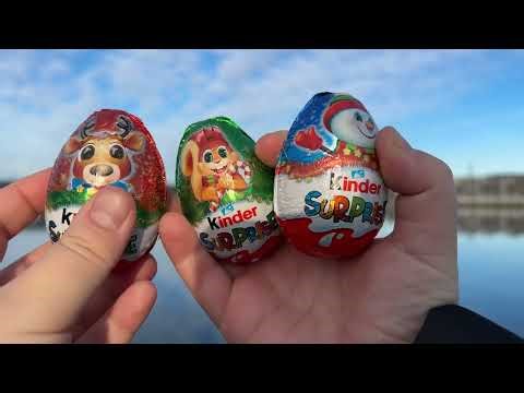 Opening kinder surprise eggs 2025 Christmas 