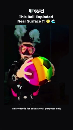 Ball Explodes Underwater?! 🤯 Pressure Physics 🌊 #shorts #viral