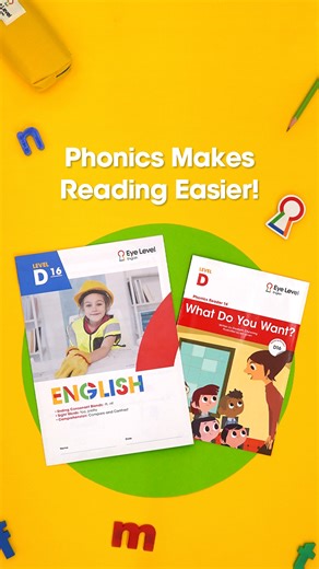 Did you know that strong reading habits start with solid phonics? 📚✨ Eye Level English helps children go beyond letter sounds, guiding them through every stage of reading with our Phonics program! 💡 Here’s how children learn: 1️⃣ Level-based materials 📘 Designed for each child’s reading stage 2️⃣ Step-by-step practice 📝 Covering foundational reading skills 3️⃣ Phonics storybooks 📖 To practice what they’ve learned in these materials Every element works together, ensuring they build a strong 