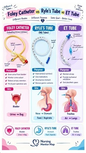 📚Foleys/Ryles tube/ET tube📚#Shorts #Nursing #NursingStudents #MedicalEducation #ClinicalNursing