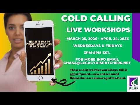 LIVE Cold Calling Workshops - Let's build your book of business! #freightdispatching #coldcall