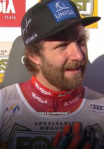 Marco Schwarz Celebrates Incredible Victory in Alta Badia