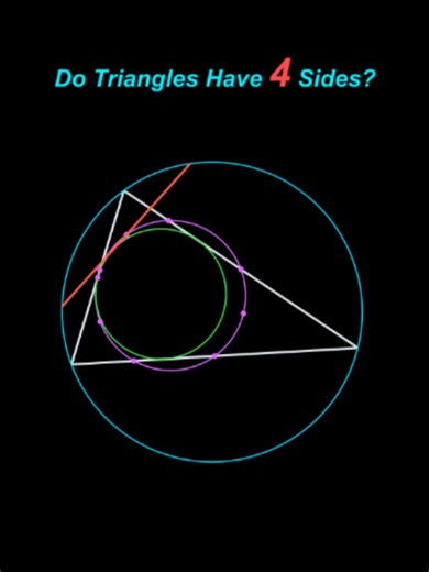 A Triangle With Four Sides? #learnontiktok #fyp #math #mathematics #funny #mathmemes #geometry #science #visualization #animation