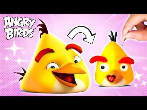 Crafting Chuck from Angry Birds 💛 Watch him come to life! 😲🪡
