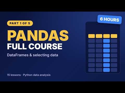 Pandas Full Course Part 1 (6 Hours): DataFrames, Importing & Selecting Data in Python