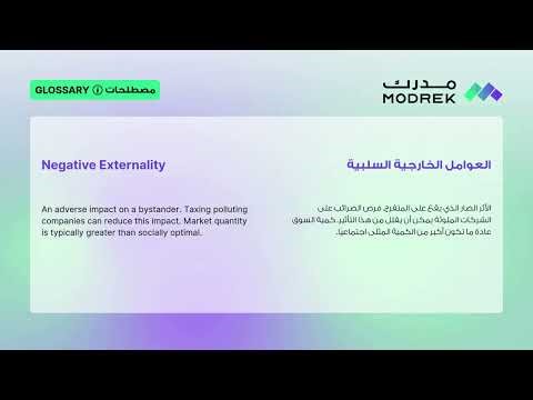 Meaning of Negative Externality | معنى العوامل الخارجية السلبية