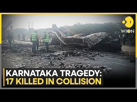 Karnataka Tragedy: 17 Dead in Bus-Truck Collision | WION