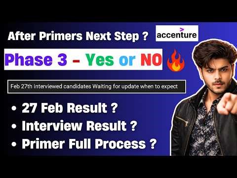 🔥Accenture Update - Phase 3/Interview Results/Training | Accenture Interview Results | hire me plz