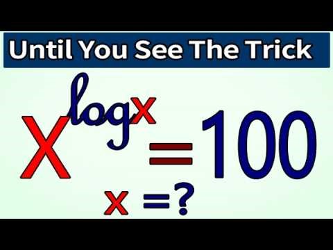 Hard Exponential Equation Only Smart Students Can Solve | Solve x^logx=100 Step-by-Step