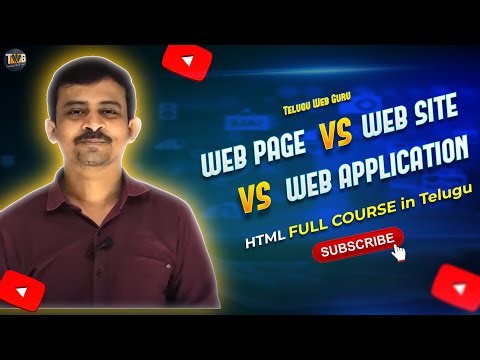webpage vs website vs webapplication explained in telugu | HTML full course in telugu| teluguwebguru