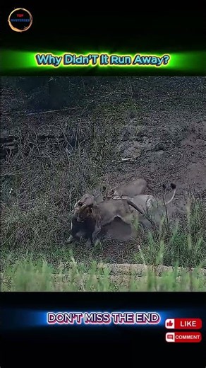 Old Baboon Faces a Pride of Lions… But Why? #shorts #wildlife #animal #animalshorts #animalplanet
