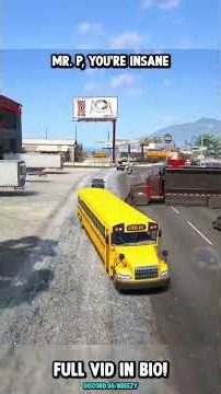 everytime I CRASH my SCHOOLBUS gets LONGER... full vid in bio #fyp #foryou #foryoupage #gta #fivem