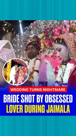 A wedding in Buxar district, Bihar, turned into a scene of terror after an 18-year-old bride was shot during her jaimala ceremony and is now in critical condition. The incident occurred around 11 pm on Tuesday in the Mallah Tola area under Chausa Nagar Panchayat. Video footage from the venue shows the bride and groom on stage, surrounded by family, while a young girl, believed to be the bride’s sister, performs aarti just moments before the attack. Tap to link in bio for more details #Gunpoint |