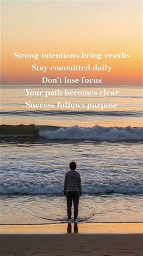 Strong Intentions Bring Results 🔥 Stay Committed & Focused | Success Motivation#motivation