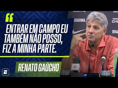 RENATO GAÚCHO DESABAFA APÓS DERROTA DO VASCO PARA O CORINTHIANS COM UM A MAIS: 'FIZ A MINHA PARTE'