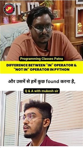 Difference Between in Operator & not in Operator in Python 🔥 | Python Shorts