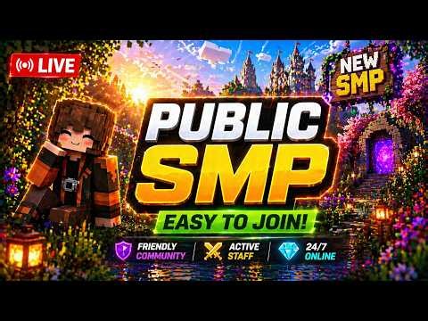 🏆 24/7 Brand New Minecraft Public SMP LIVE 🔥 | Java + PE | Join Fast 🚀 | Road to 2K
