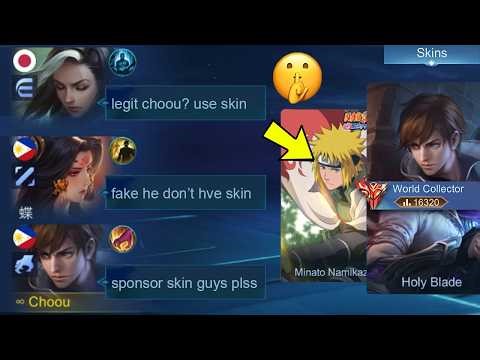 THIS IS WHAT HAPPEN WHEN GLOBAL 1 CHOU USED GUSION!! ft. NEW NARUTO SKIN - Mobile Legends