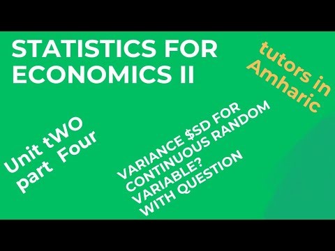Stat II chapter 2 about variance and SD for random variable X part 4