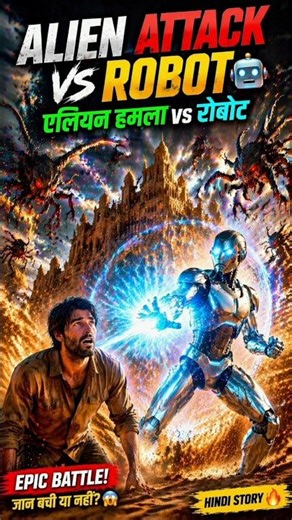😱Alien Attack VS Robot | Wait For End😱 #shorts #trending #shortsfeed #youtubeshorts #robot #alien