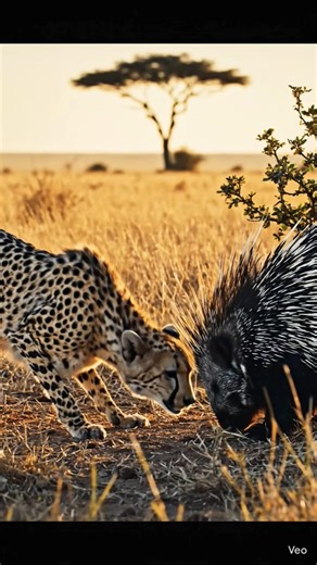 When a Porcupine Fights Back! 🦔🔥#animalfight #animals #shorts