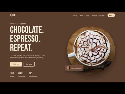 ☕ Create A Responsive Coffee Website in HTML CSS & JavaScript | Step-By-Step Tutorial