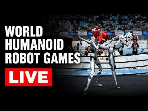 LIVE: World Humanoid Robot Games in Beijing | Robots Box, Play Football & Sprint LIVE | Robot LIVE