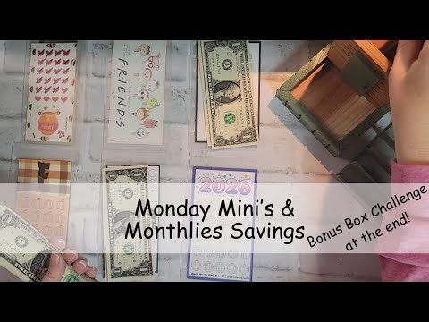 Monday Mini's & Monthlies Savings Challenges | #money #cashstuffing