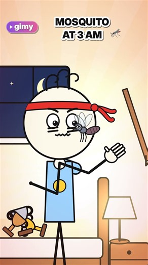 Mosquito at 3 AM 🦟😤 #shorts #stickman #comedy #funny #animation #gimyanimations