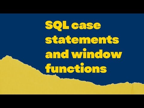 SQL case statement and window functions