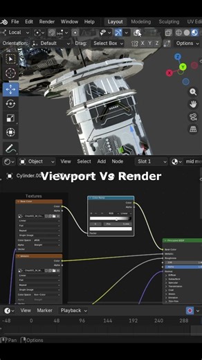 Sci-fi City Concept Art in Blender #shorts #blender
