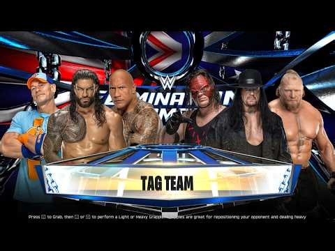 FULL MATCH - JOHN CENA & ROMAN REIGNS & THE ROCK VS KANE & THE UNDERTAKER & BROCK LESNAR