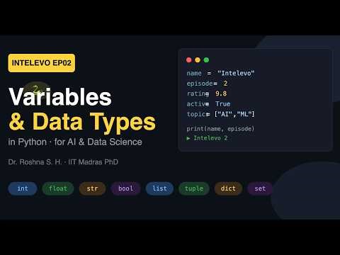 Variables, Data Types & Keywords in Python | For AI & Data Science