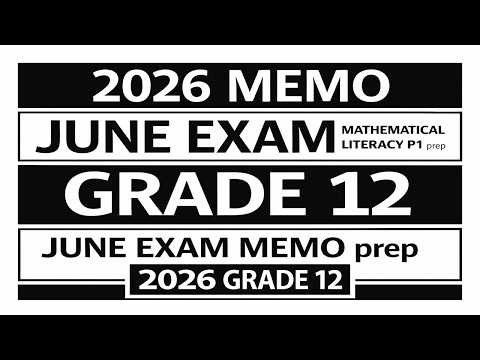 2026 MEMO JUNE EXAM MATHEMATICAL LITERACY P1 prep GRADE 12 JUNE EXAM MEMO prep 2026 GRADE 12 THUNDE