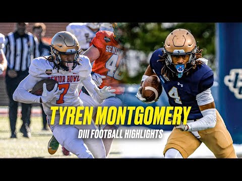 Senior Bowl rising star Tyren Montgomery DIII football semifinal highlights