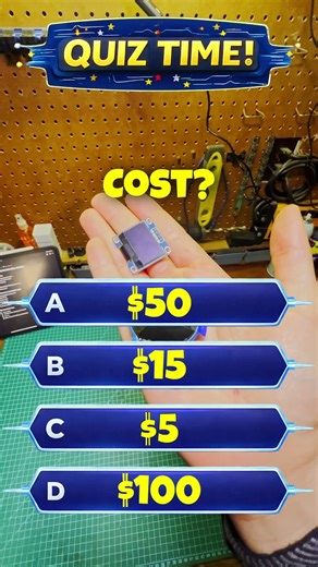 Quiz: How much does this OLED display cost? #oled #arduino #diy #diyelectronics