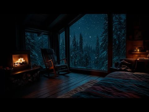 ✨🔥 Cozy New Year Cabin Ambience | Snowy Silence, Candle Glow & Peaceful Sleep