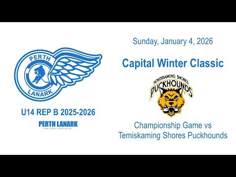 [RECORDED] Perth Lanark Wings vs. Temiskaming Shores Puckhounds - January 4, 2026