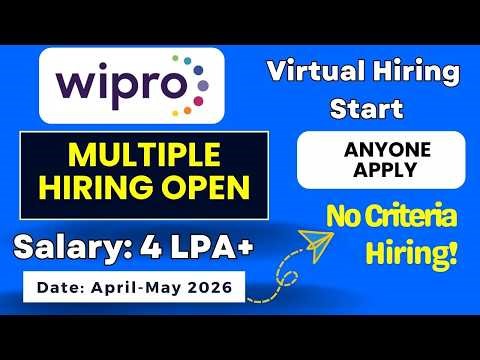 Wipro New Multiple Jobs Hiring | Off Campus drive 2027, 2026, 2025, 2024 2023, 2022 Batch