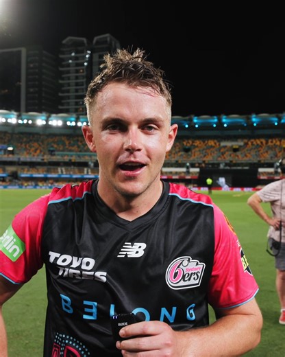 🗣️ Hear from the man of the moment, Sam Curran, as he guides us to a finals berth in his final game of the season. | Sydney Sixers